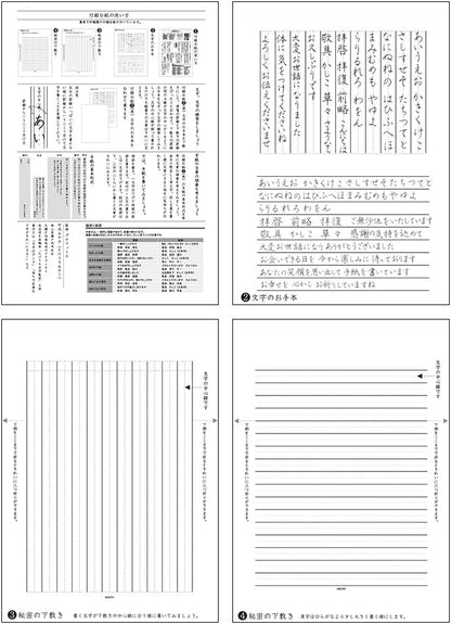 Midori 20519006 Stationery Paper for Beautiful Letters with Fountain Pen, Unruled A side view