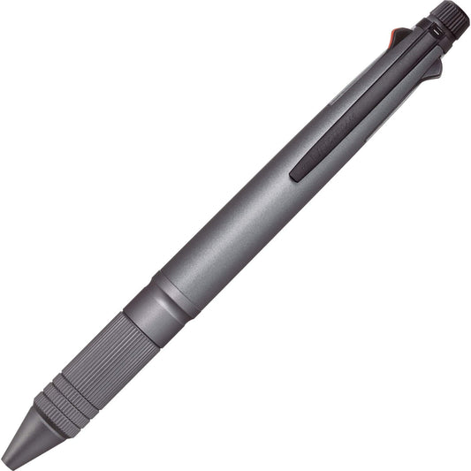 uni Jetstream 4&1 Metal Edition, 0.5mm Ballpoint Pen (Black, Red, Blue, Green) and 0.5mm Mechanical Pencil, Gun Metallic (MSXE52000A05.43)