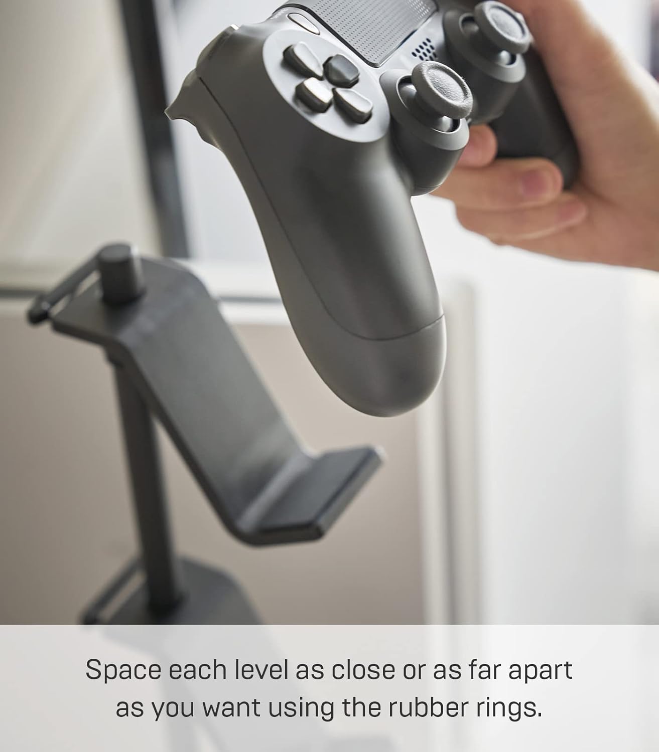 Yamazaki 5089 SMART Controller-Halterung, schwarz, Stahl/ABS Harz/Silikon, Minimalistisches Design