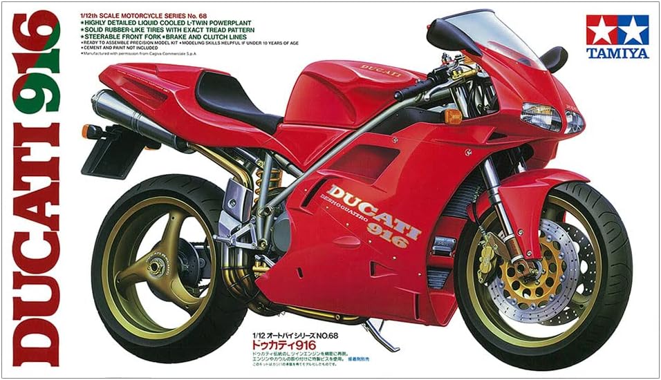 Tamiya 300014068 Ducati Desmo Vehicle 14068 916, Multicoloured, Mittel