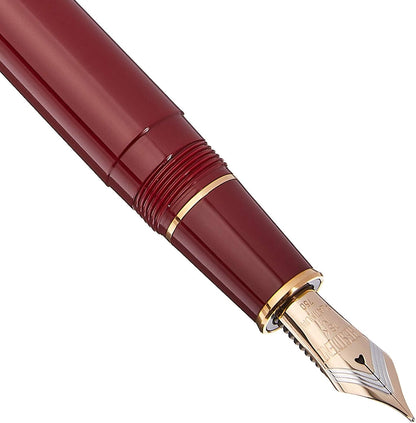 PLATINUM Fountain Pen President #10 Burgundy and Gold- PTB20000P - M, detail image