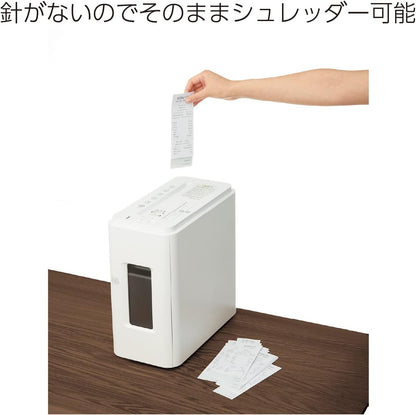 Kokuyo Stapleless Stapler, White Harinacs Press, Holeless for 5 Sheets Binding (SLN-MPH105W)