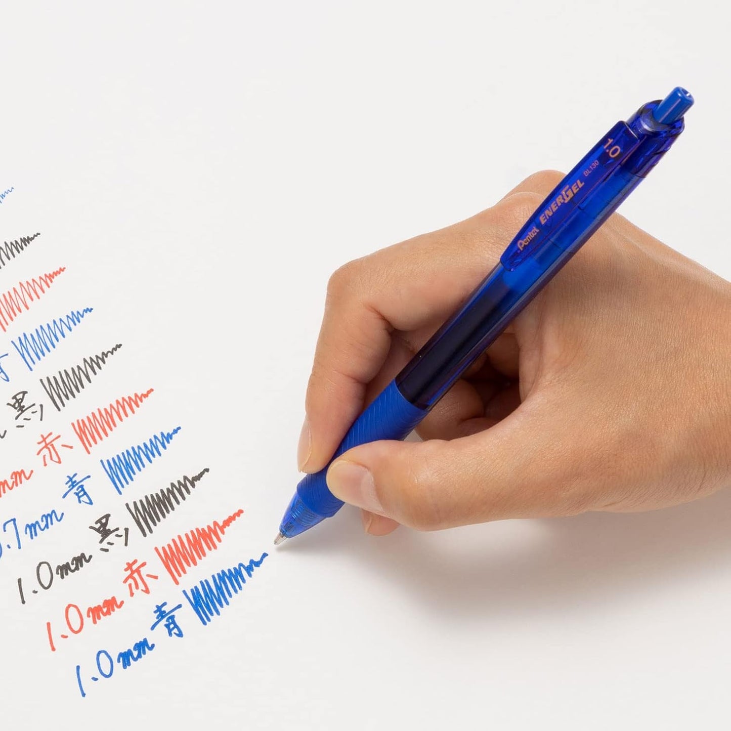 Pentel BL130-C Gel Ink Ballpoint Pen, EnerGel S, 0.04 inch (1.0 mm), Blue, 10 Pieces