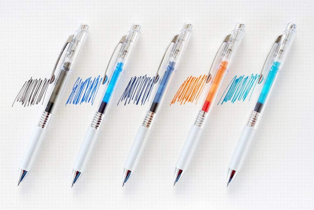 Pentel EnerGel Ink Ballpoint Pen, 0.02 inches (0.5 mm), 5 Colors