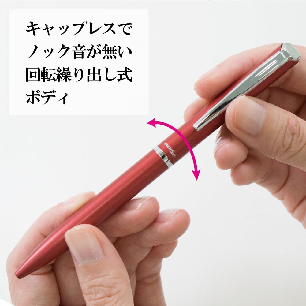 Pentel BLN2005B EnerGel Philography Gel Ink Ballpoint Pen, 0.5mm, Red Axis