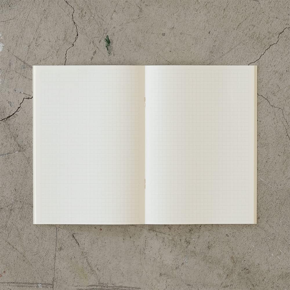 DESIGNPHIL Midori 15305006 Notebook, MD Notebook, Light, A5, Square Ruled, Set of 3, A