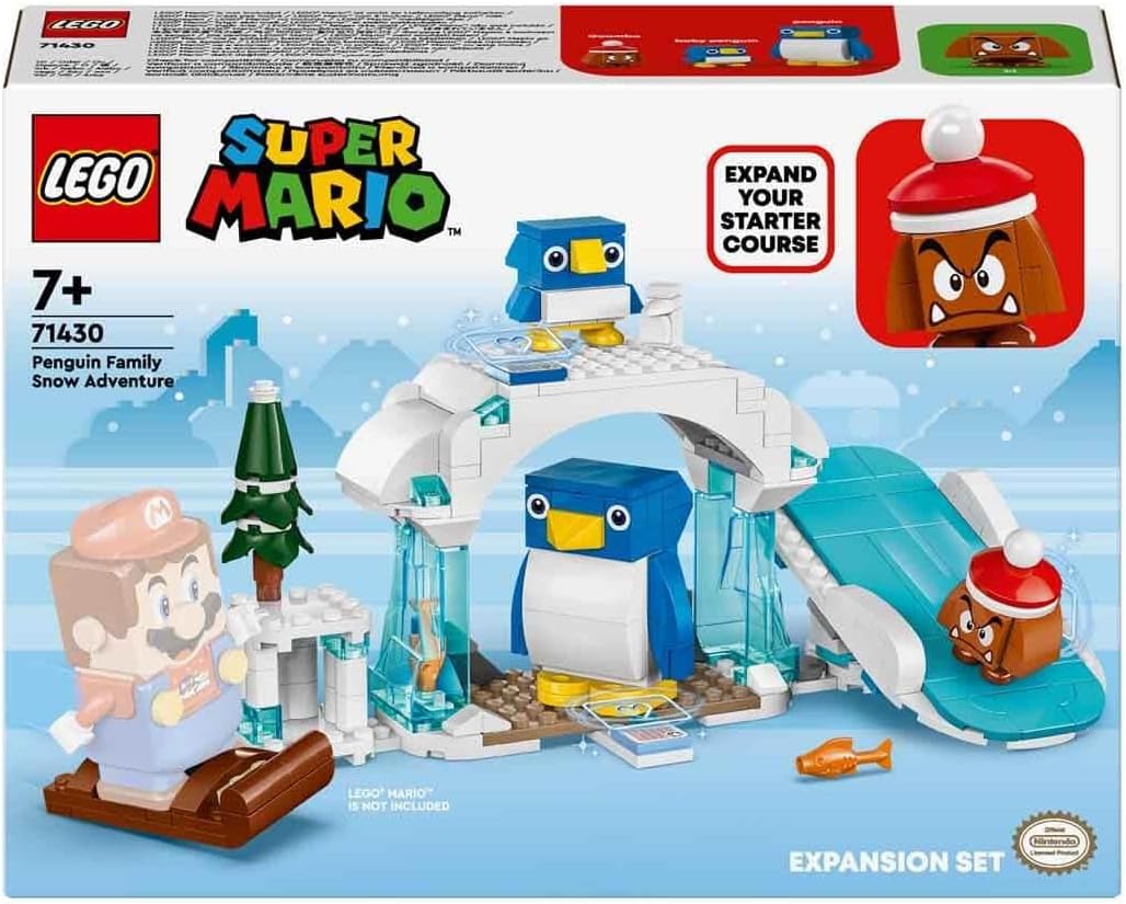 LEGO Super Mario Expansion Set: Penguin Family Snow Adventure with Goomba Figure and Penguin Interactive Toy, Gift for Boys, Girls, Gamers Ages 7 and Up 71430