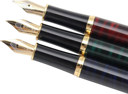 Gullor 5 PCS Classic Metal Fountain Pen B388, Gift Pens with Converters, 5 Colors