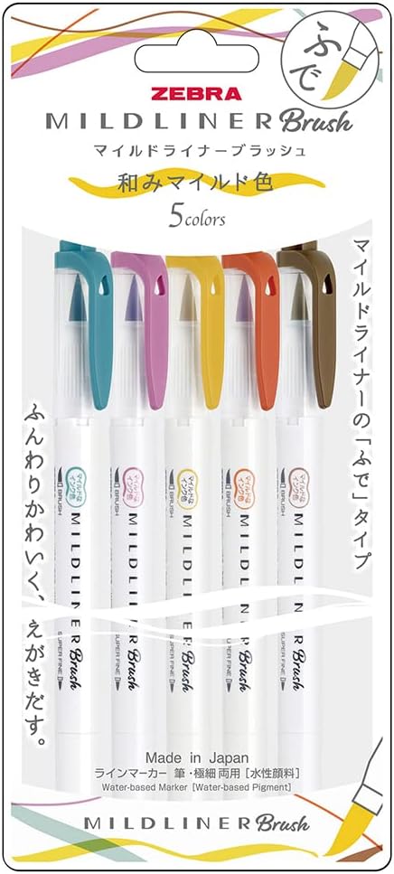 ZEBRA WFT8-5C-RC-N Highlighter, Mild Color, RC5 Colors