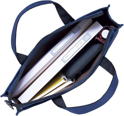LIHIT LAB Slim Pen/Pencil Pouch, Wide, 0.7 ?� 5.5 ?� 8.5 Inches, Indigo (A7653-11)