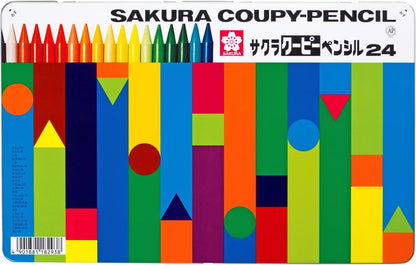 Sakura Color 24 Color Kupi Pencil (Canned) FY24 (Japan Import)