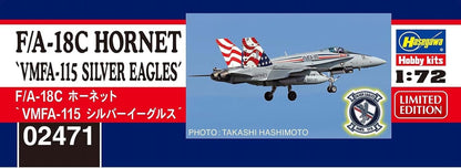Hasegawa Hasegawa 02471 1/72 US F/A-18C Hornet VMFA-115 Silver Eagles Plastic Model