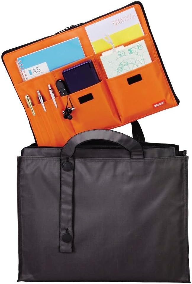 LIHITLAB Laptop Sleeve with Storage Pockets (Bag-in-Bag), 10 x 13.8 Inches, Black (A7554-24)