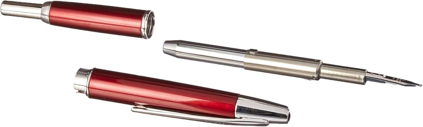 PILOT Fountain Pen Capless Decimo, Red Body, B-Nib (FCT-15SR-R-B)
