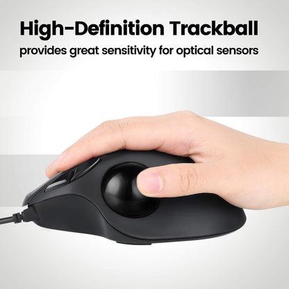 perixx PERIPRO-303GBK Small Trackball, 34mm Replacement Ball for PERIMICE-517/520/717/720 and M570, Glossy Black