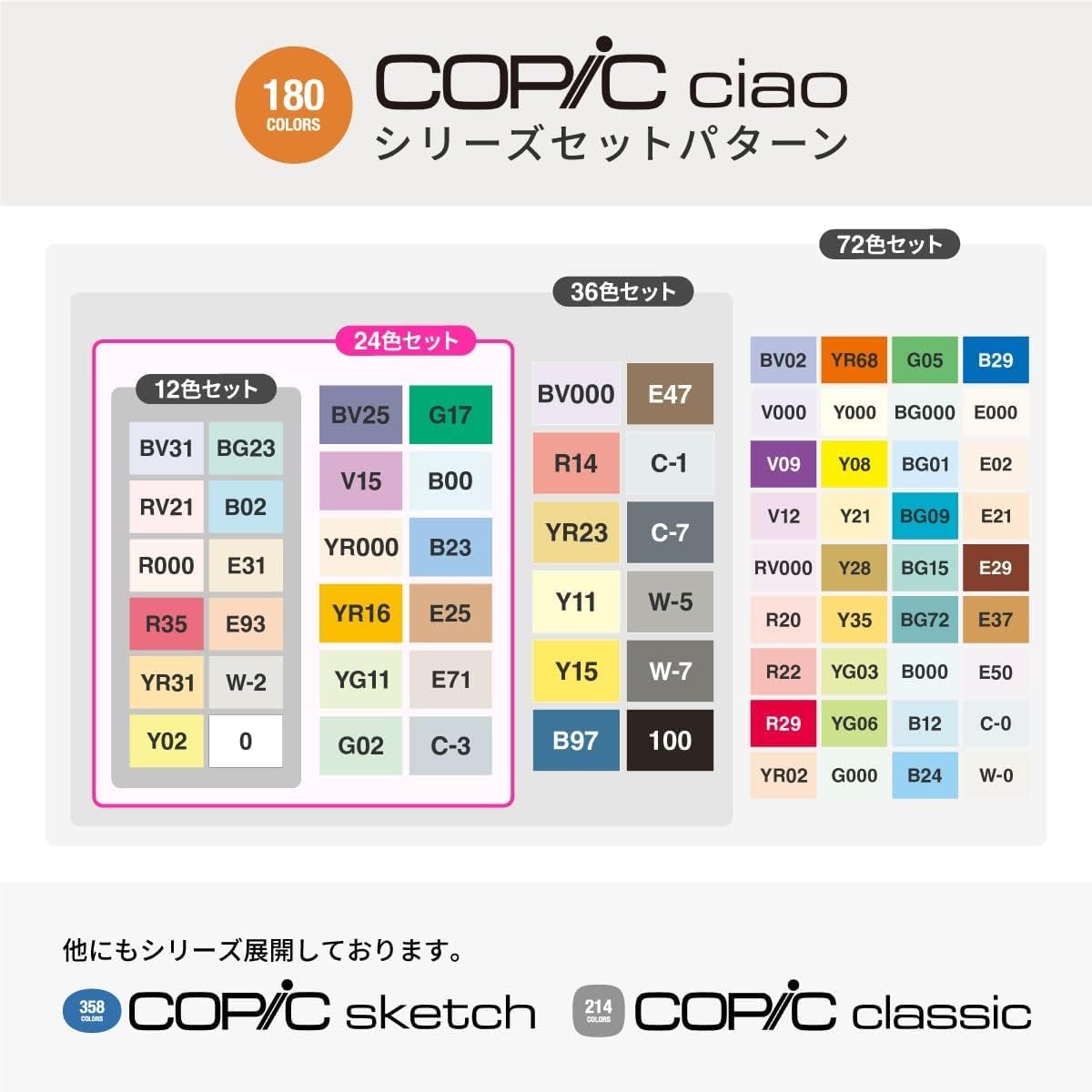 Copic Ciao Start 36 Color Set