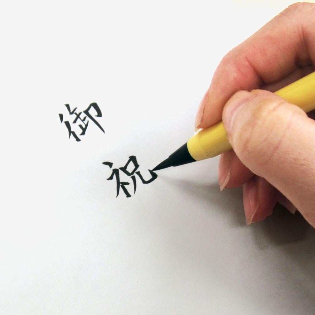 Akashiya Fude Brush Pen Shin-Mouhitsu, Black Ink (SA-300)