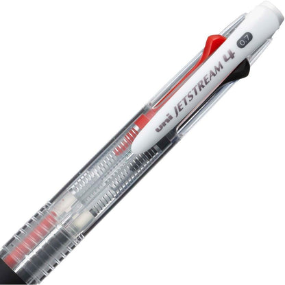 Mitsubishi Pencil SXE4500071P.T 4-Color Ballpoint Pen, Jetstream 0.7, Transparent, Pack