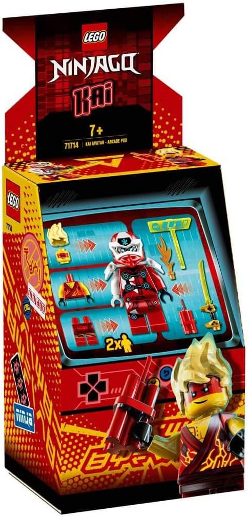 LEGO Ninjago Game Booth: Avatar of Kai, Collectible Arcade Machine Building Set with Kai Minifigure, Prime Empire Toy, Ages 7+ (71714), Assorted Color/Model