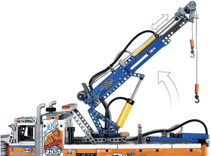 LEGO 42128 Technic Heavy-Duty Tow Truck with Crane Toy for Boys & Girls with Mechanical Functions, Model Building Set, Engineering for Kids Series