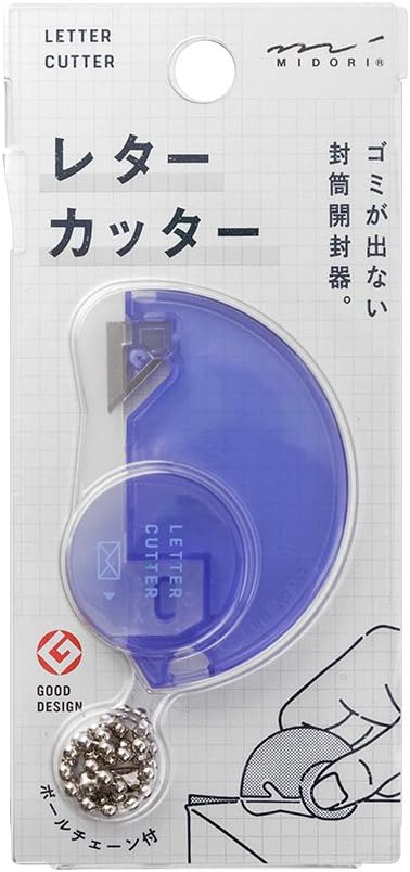 Midori Letter Opener and Cutter, Blue (49849006)