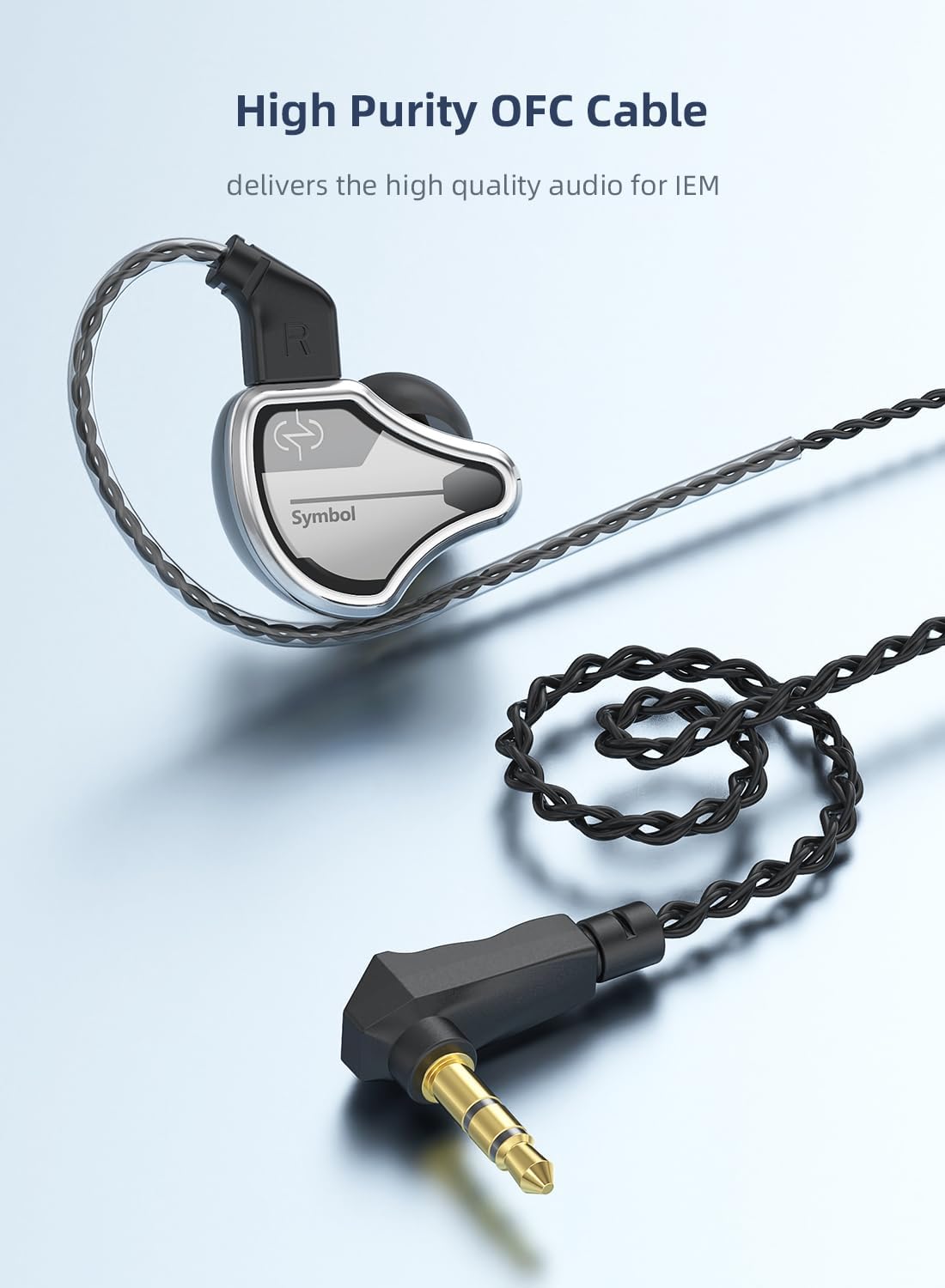 In Ear Monitor Wired Headphone, CCZ BC02 Dynamic Driver Bass Wired Headphone, Professional Hifi Earphone,Stereo Sound IEM Earbuds Earphone,CCZ In Ear Monitor for System (Silver Black, with MIC)???