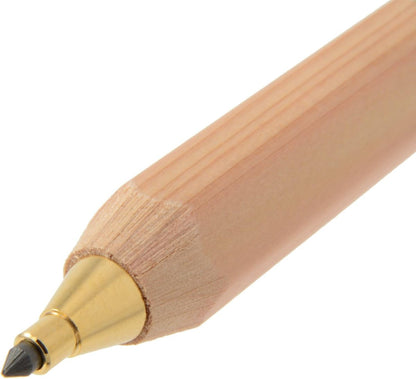 OHTO Mechanical Pencil Wood Sharp with Eraser 2.0, 2.0mm, Natural Wood Color Body (APS-680E-Natural)