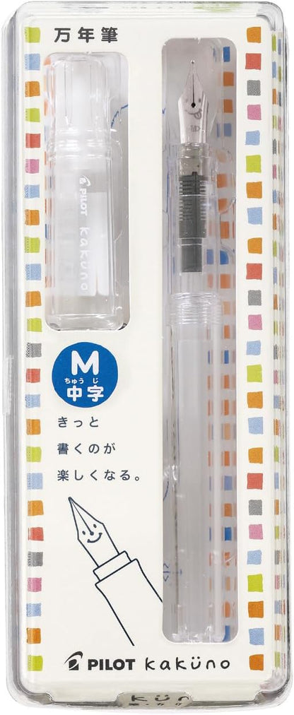 PILOT Kakuno Medium-Nib Fountain Pen, Non Color Body (Fka-1Sr-Ncm)