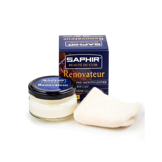 Saphir Beaut̩ du Cuir Renovateur - Cleans, Nourishes, Protects and Shines - with Chamois Cleaning Cloth - 50mL