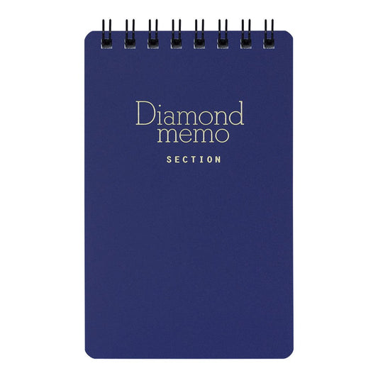 Midori Diamond Memo Pad - Medium 3" x 4.7" - 5 mm Graph - 40 Sheets - Blue
