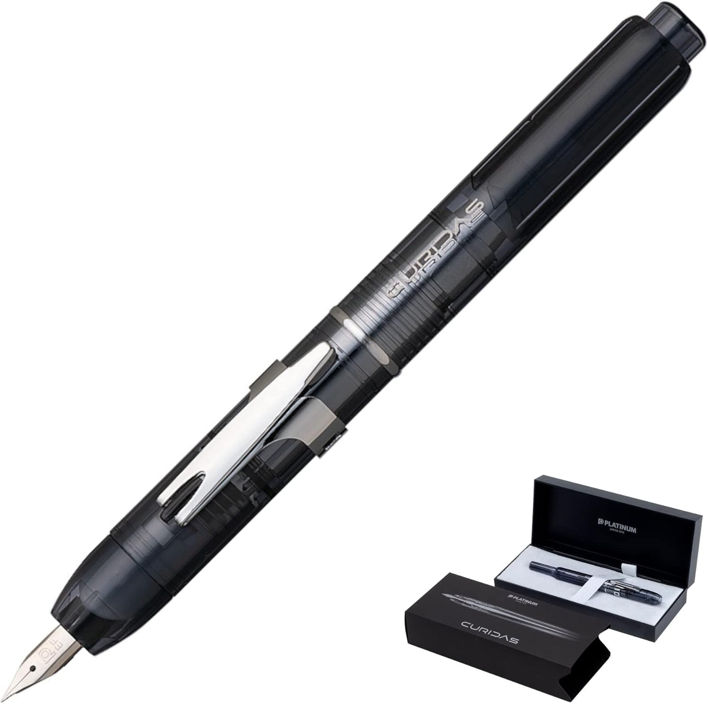 PLATINUM Fountain Pen, Curidus, Graphite Smoke, Fine Point, PKN-7000#7-2, main image