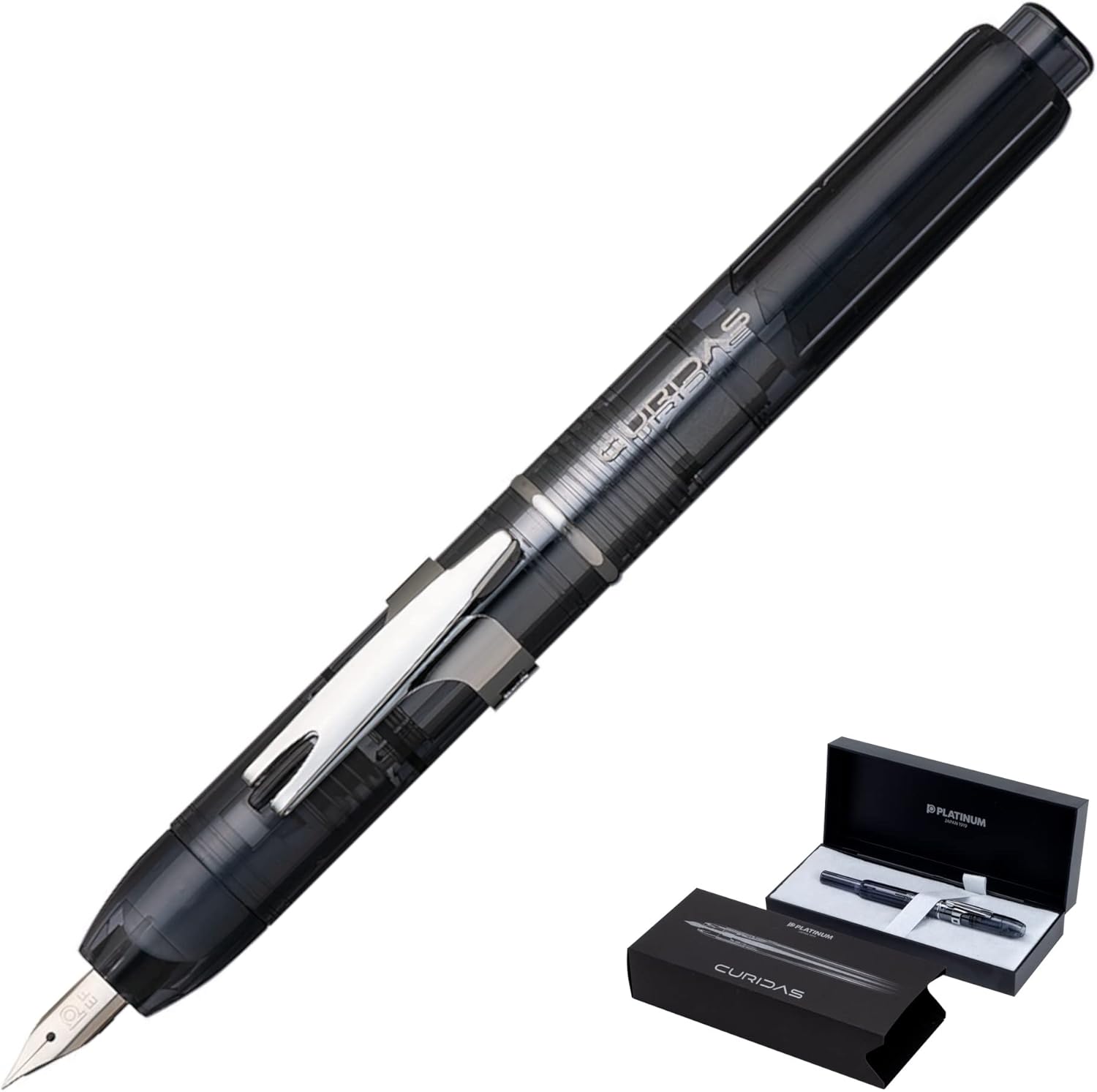 PLATINUM Fountain Pen, Curidus, Graphite Smoke, Fine Point, PKN-7000#7-2, main image