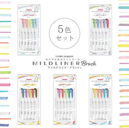 ZEBRA WFT8-5C-RC-N Highlighter, Mild Color, RC5 Colors