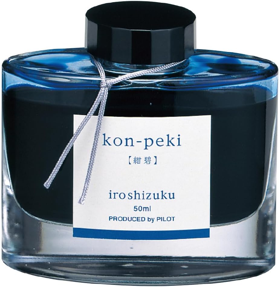 PILOT Iroshizuku Fountain Pen Ink ??? 50 ml Bottle ??? Kon-peki Deep Azure Blue (Japan Import)