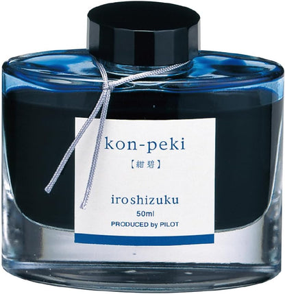 PILOT Iroshizuku Fountain Pen Ink ??? 50 ml Bottle ??? Kon-peki Deep Azure Blue (Japan Import)