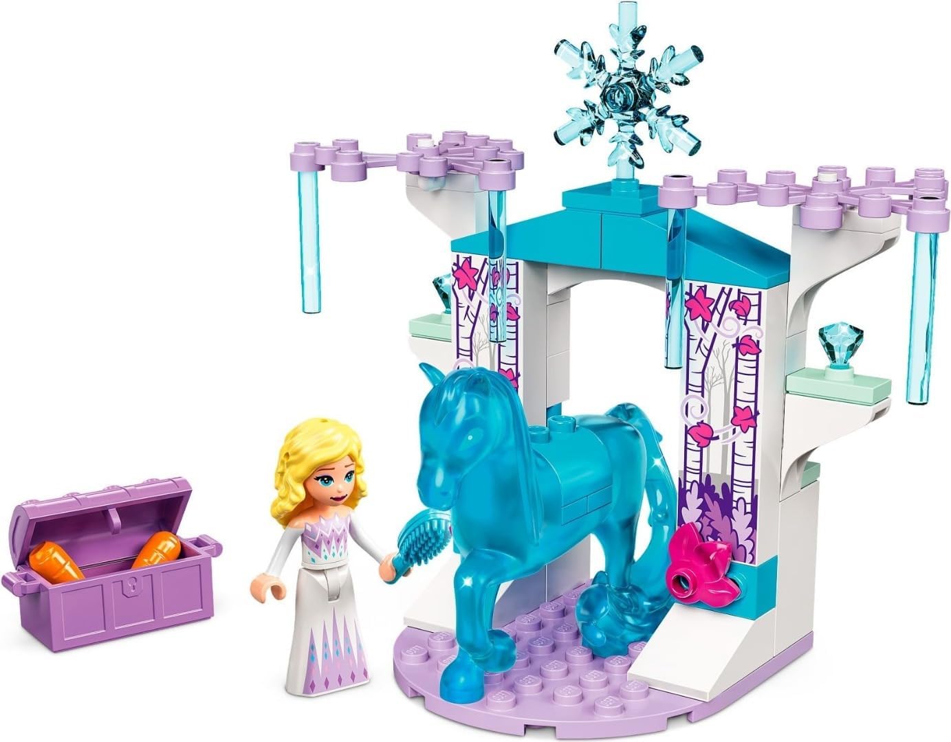 LEGO 43209 Disney Elsa and The Ice Stable Nokia Frozen Buildable Toy with Mini Dolls and Horse Figure