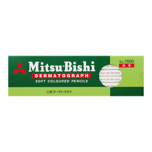 Mitsubishi Pencil Colored Pencil Oil-based Dermatograph No.7600 White 1 Dozen K7600.1