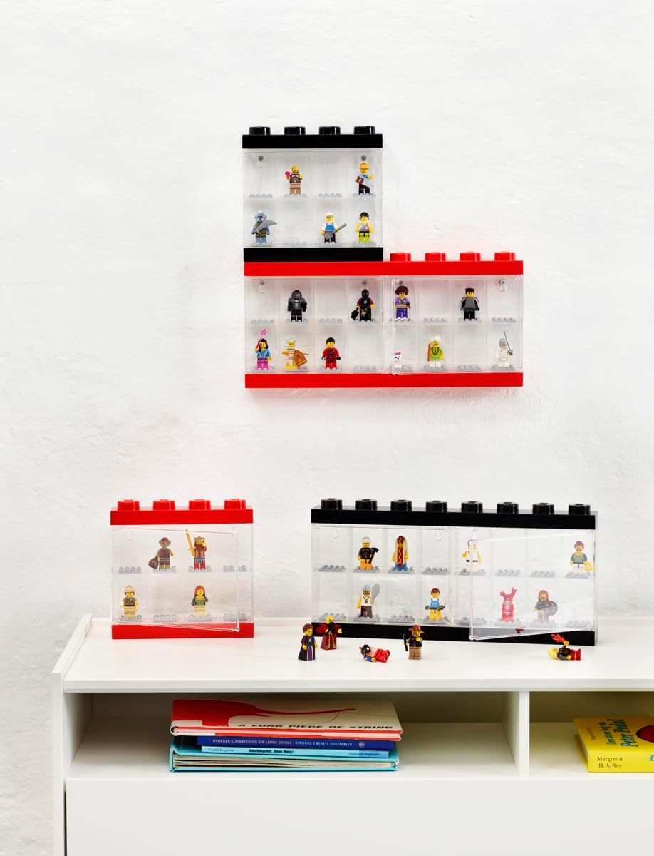 Lego Minifigure Display Case 16 Black, Large
