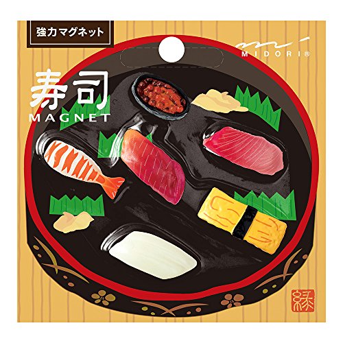 Midori 49869006 Magnetic Mini Sushi A, 6 Pieces