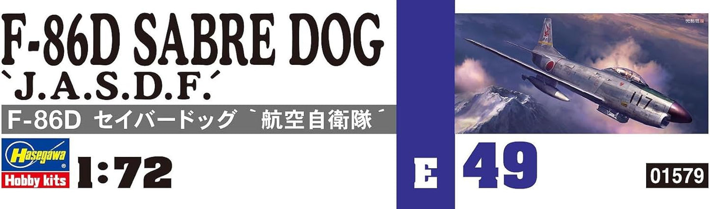 Hasegawa 1/72 Air Self-Defense Force F-86D Saber Dog Plastic Model E49