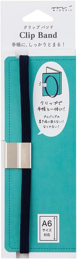 Midori 62309006 Clip Band for A6, Navy Blue