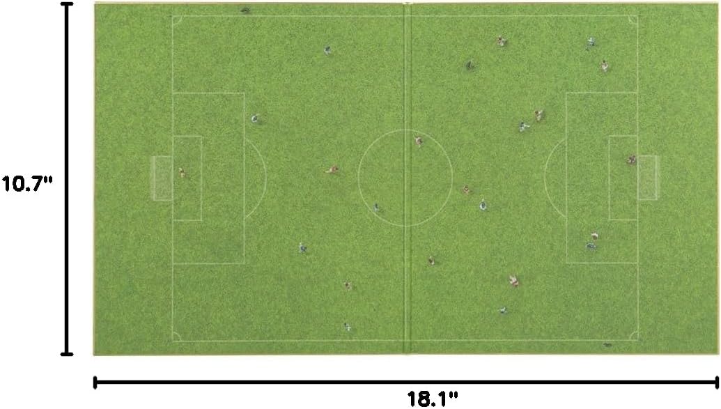 Midori 33167006 Colored Paper, Bi-Fold, Colored Paper, Soccer Field Pattern