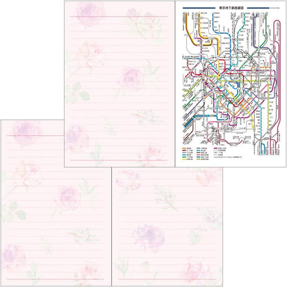 Midori 22236006 Pocket Diary Notebook, 2024, Mini, Monthly, Country Time, Floral Pattern, Starts October 2023 (Ojisan Print)