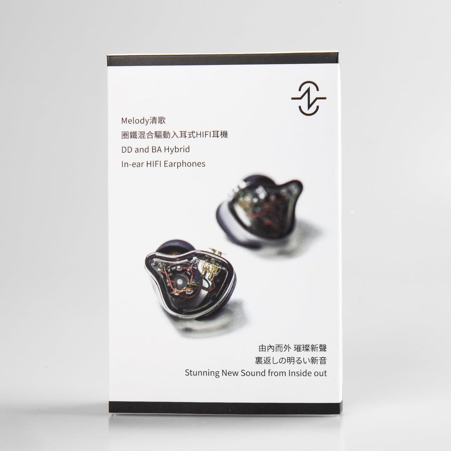 CCZ Yinyoo Melody in Ear Monitors Earphones Headphones Wired Earbuds without Microphone IEM HIFI Bass with 1DD 1BA, Ear fins, 4N OFC Cable for Musicians, Singer, on Stage, Studio (no mic, clear black)