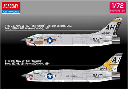 Academy USN F-8E VF-162 "The Hunters" Model Kit