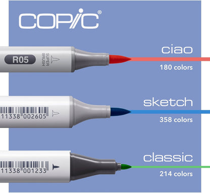 Copic Sketch, Ultra-blendable Alcohol Markers, 72pc Set A