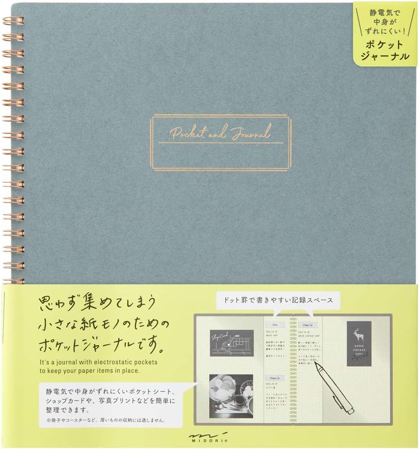 Kokuyo 20-Pocket Binder with Sleeves – A4 & US Letter Art Portfolio Folder, 40 Pages, Blue (RA-N20B)