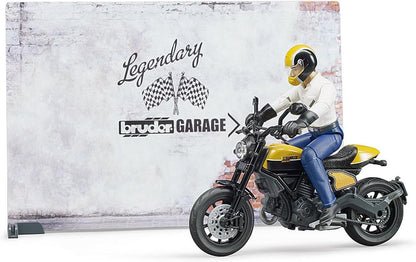 Bruder 62102 bworld Set - Motorcycle Service w Scrambler Ducati Full Throttle