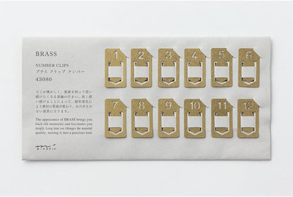 Midori Brass Clip Number (43080006)