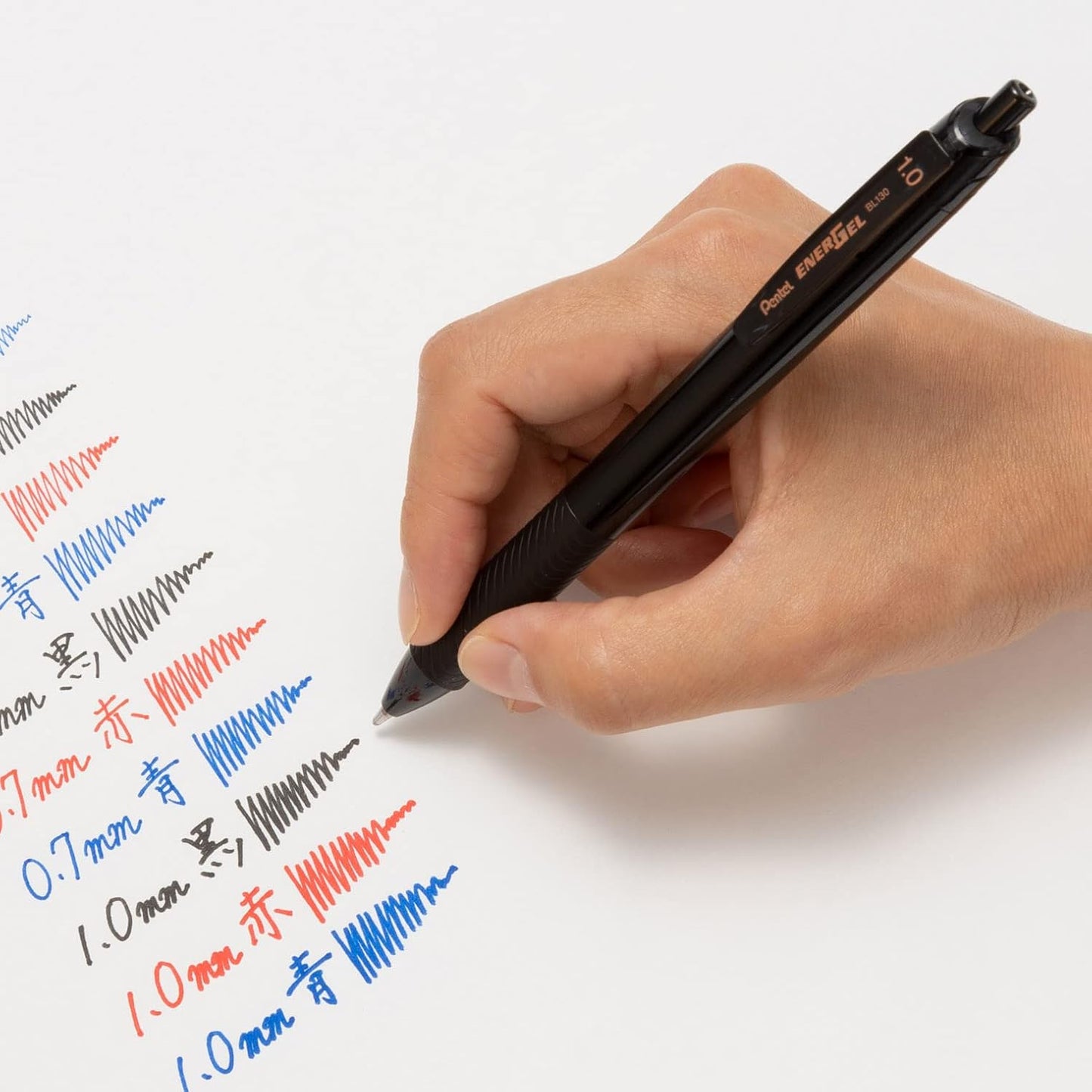Pentel BL130-A EnerGel Ink Ballpoint Pen, S, 0.04 inches (1.0 mm), Black, 10 Pieces